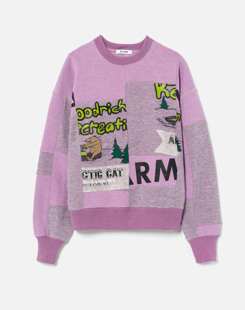 Sweat 80S Upcycled Patched - Heatherd Blossom