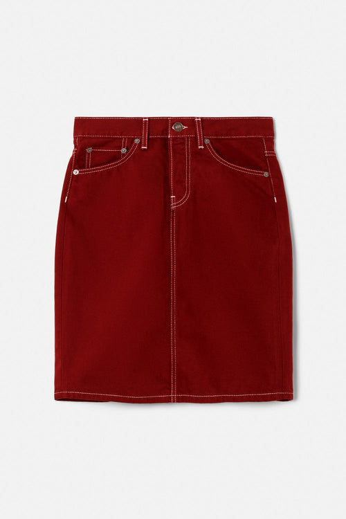 Jupe Mid Rise Pencil - Currant