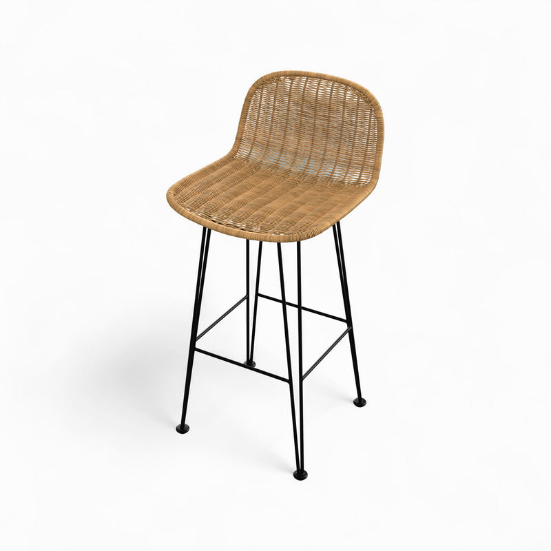 Chaise de bar Jigani naturelle 76 cm (lot de 2)