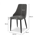 Set of 2 Pipo Chairs - Grey