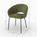 Chaise Milly en tissu vert chiné