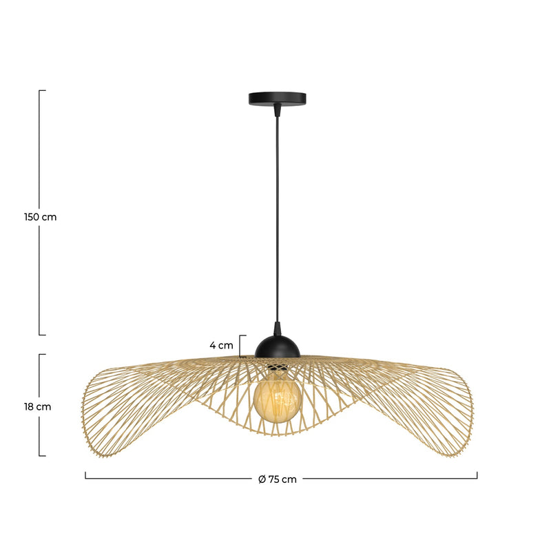 Jipi Designer Pendant Light - Black - 75 cm