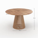rdv deco table ronde kepes en bois acacia pied strie