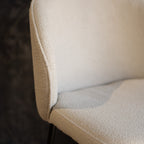Groom - Lot De 2 Chaises Pour Îlot Central En Tissu Bouclé Beige