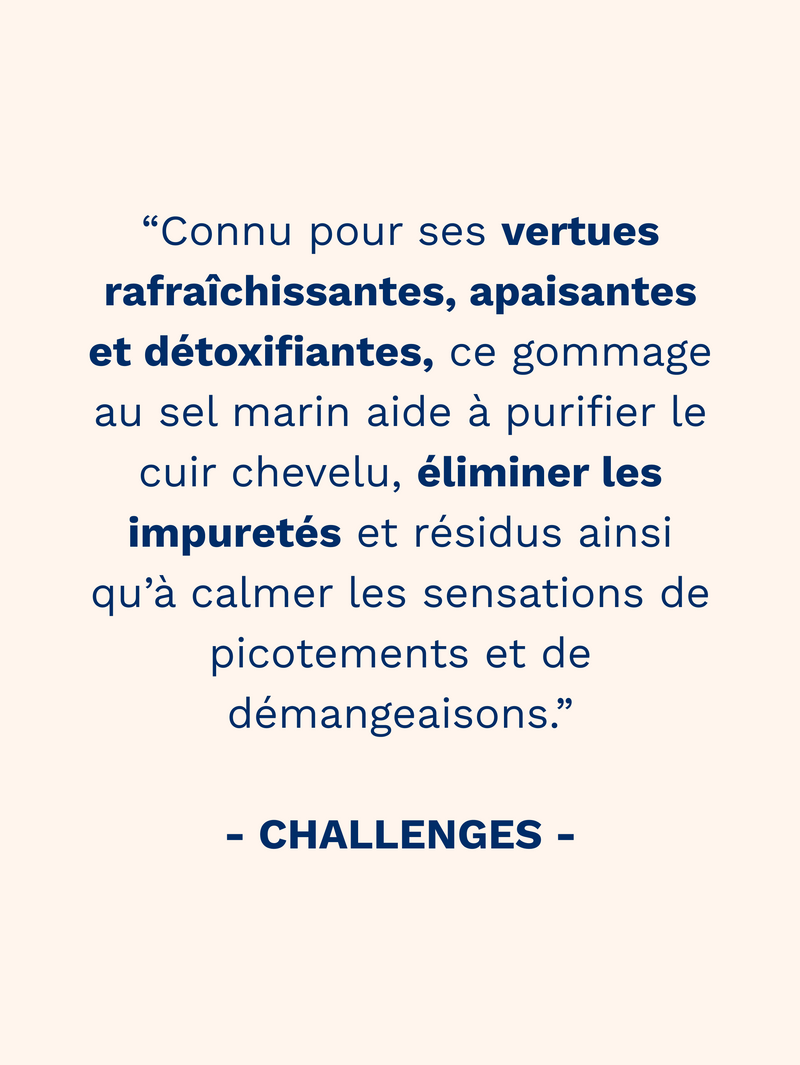 Christophe robin reassurance gommage sel marin