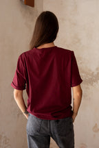 T-Shirt D'Allaitement Bordeaux Real