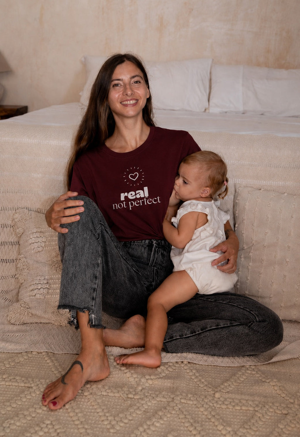 T-Shirt D'Allaitement Bordeaux Real