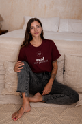 T-Shirt D'Allaitement Bordeaux Real