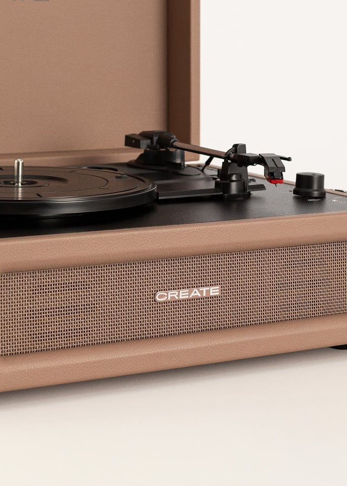 Record Player Retro - Platine Rétro Bluetooth/USB/SD/MicroSD/Mp3 - Moka