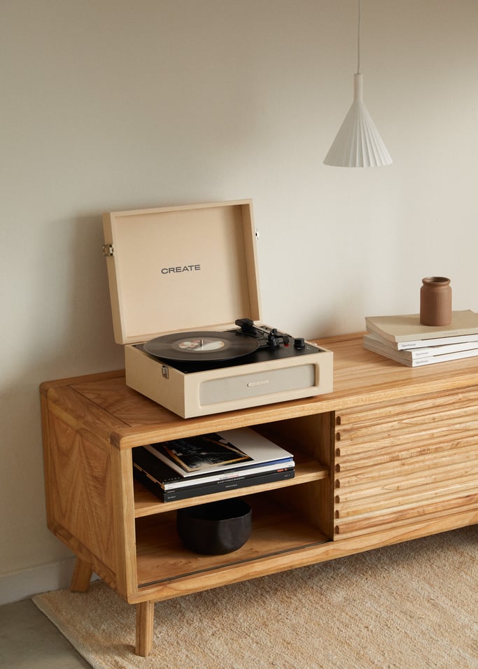 Record Player Retro - Platine Rétro Bluetooth/USB/SD/MicroSD/Mp3 - Sable