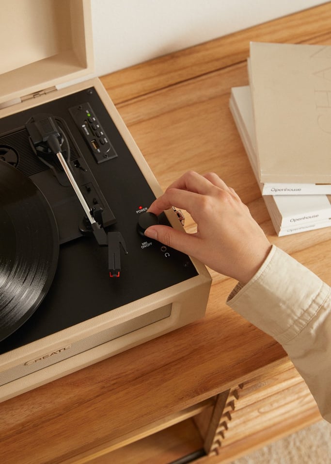 Record Player Retro - Platine Rétro Bluetooth/USB/SD/MicroSD/Mp3 - Sable