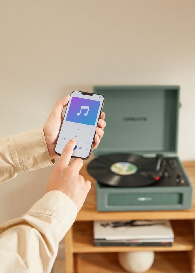 Record Player Retro - Platine Rétro Bluetooth/USB/SD/MicroSD/Mp3 - Sauge