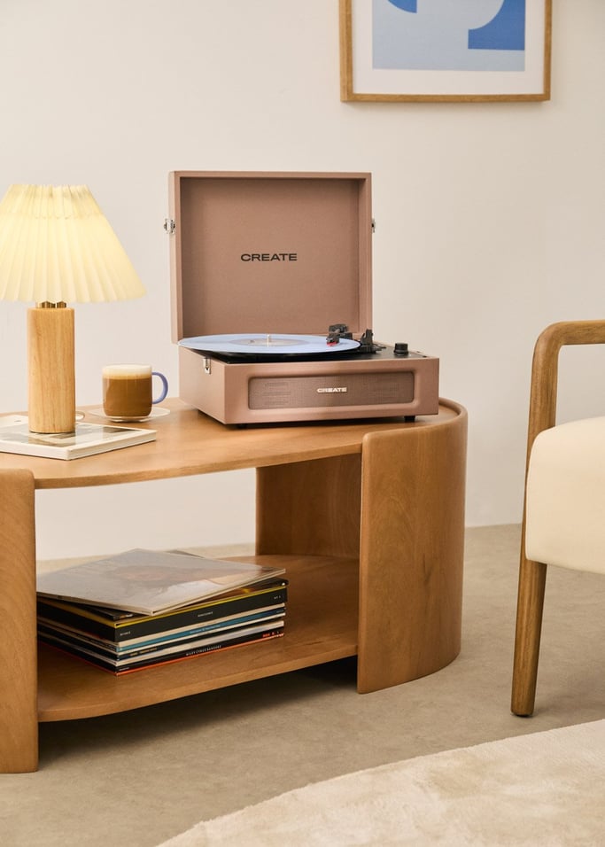 Record Player Retro - Platine Rétro Bluetooth/USB/SD/MicroSD/Mp3 - Moka