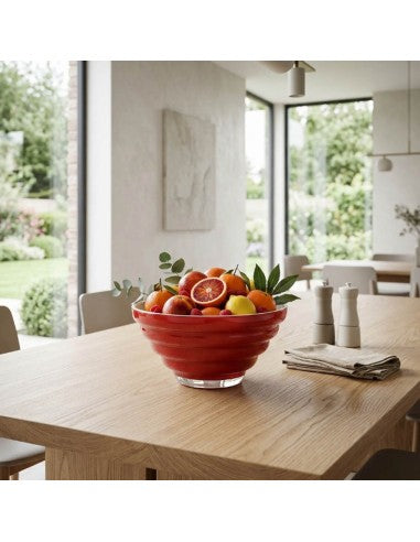 Anelli - Coupe - Ø28 Cm H14 Cm - Opale/Rouge