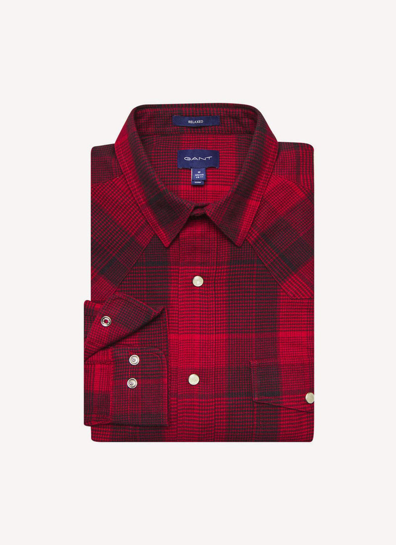 Gant - Chemise En Flanelle Rodeo - Bright Red - Homme