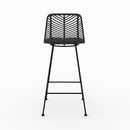 Lot de 2 chaises pour îlot central 66 cm Tamara en rotin noir