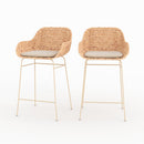 Lot de 2 chaises pour îlot central 66 cm Faro en matière naturelle