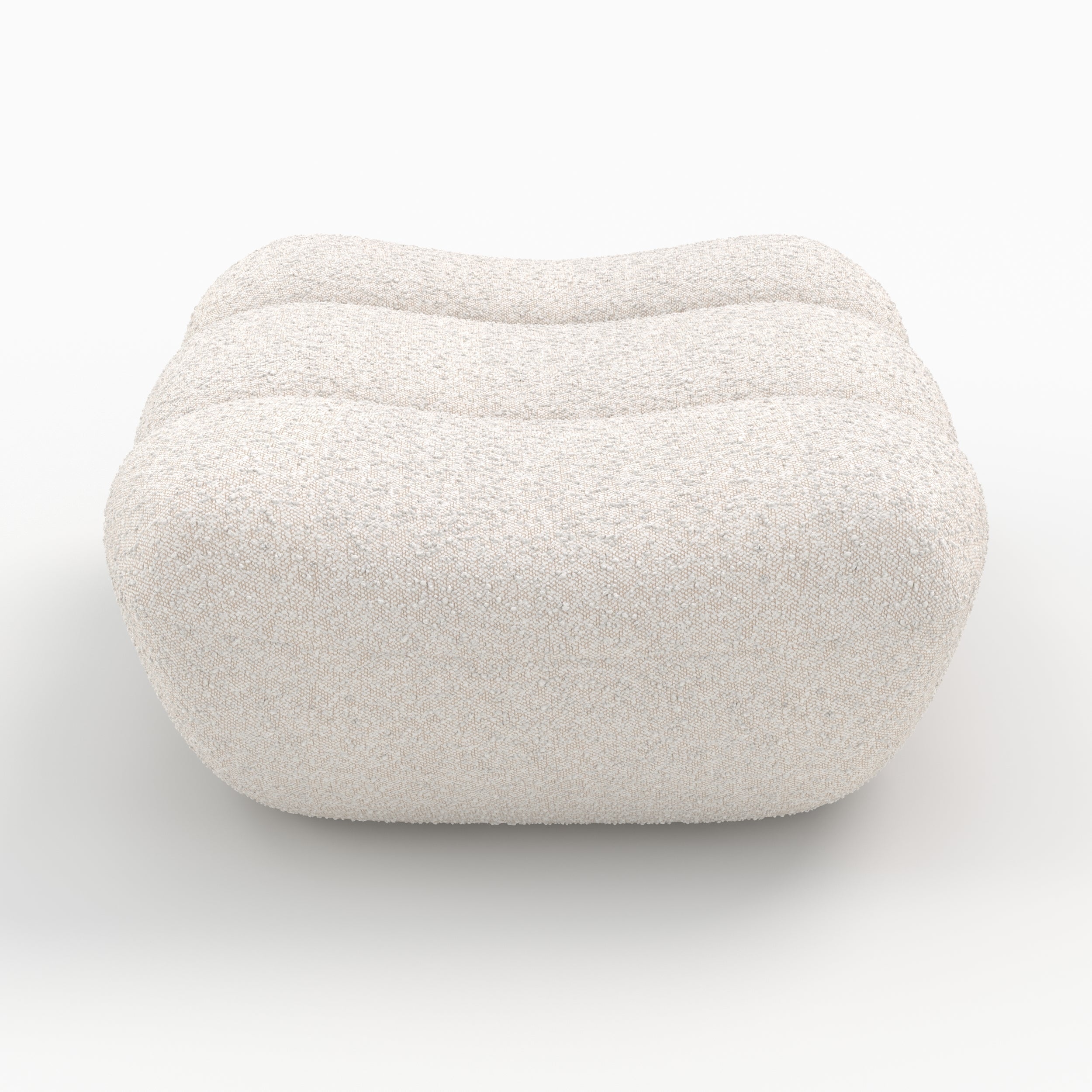 Teddy - Reposapiés de tela bouclé blanco