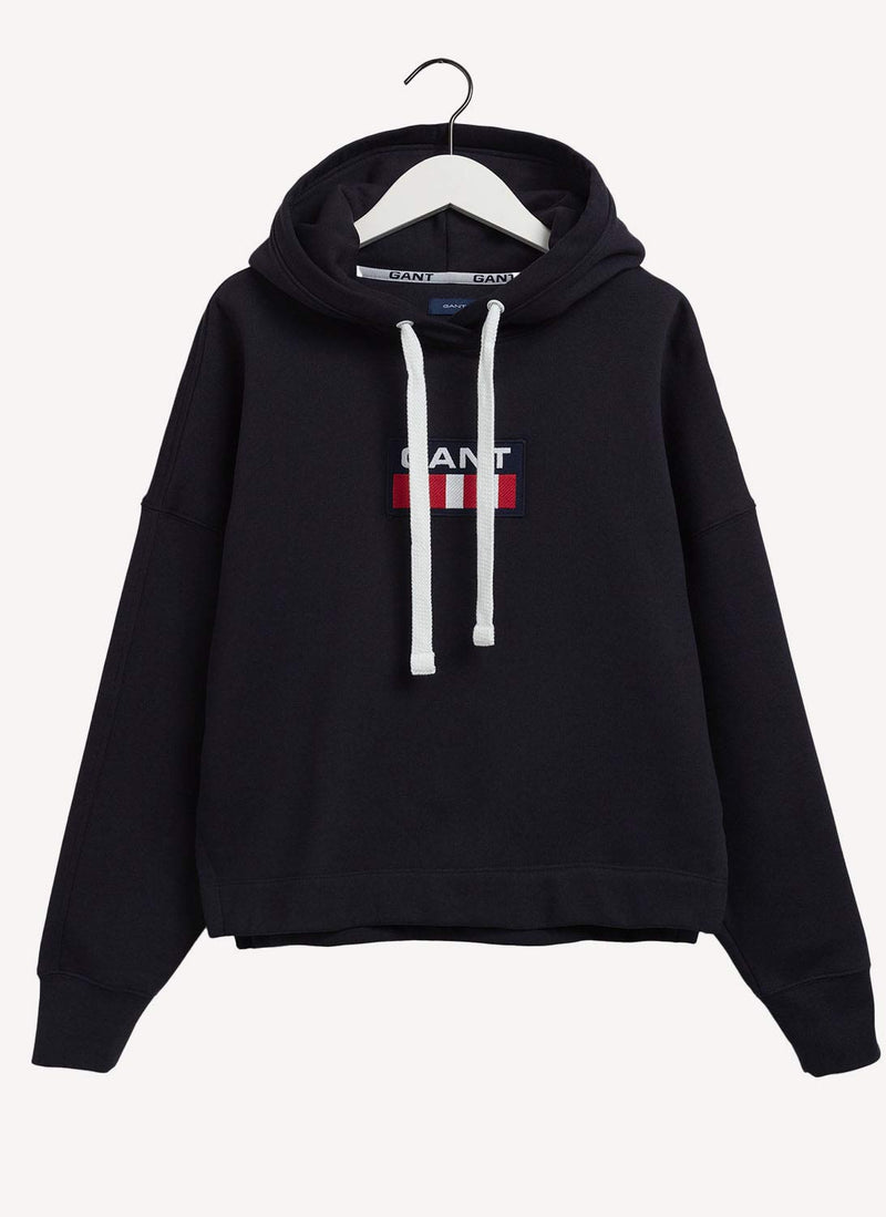 Gant - Hoodie Logo Rétro - Evening Blue - Femme