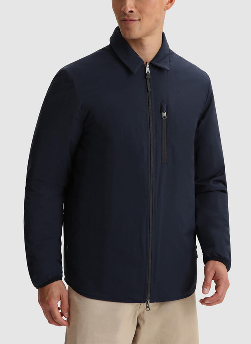 Woolrich - Veste Classique - Melton Blue - Homme