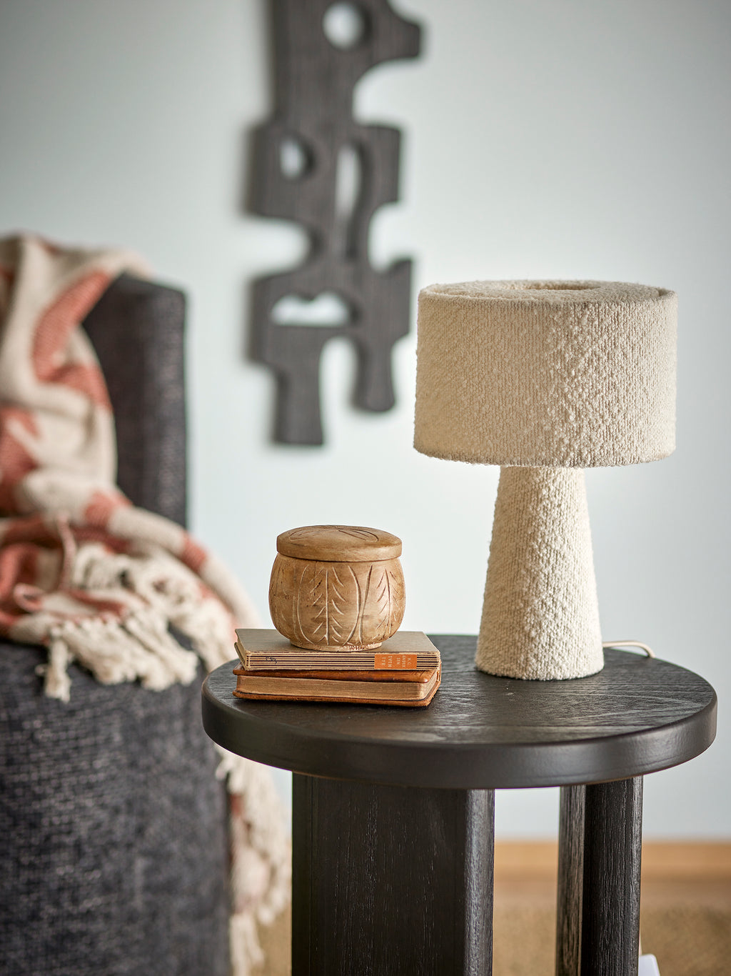 Emmie - Table Lamp - White - Polyester