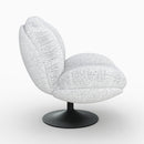 Fauteuil Ricci pivotant en tissu bouclé gris chiné