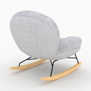 ricci rocking chair en tissu bouclette gris chine