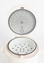 Rice Cooker Studio - 2L Electric Rice Cooker with Steaming Basket - Off-White