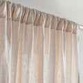 Curtain - In Washed Linen With Pencil Pleat Heading - Sand Beige