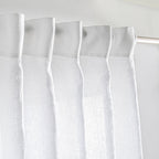 Cortina - De Lino Lavado Con Cinta Fruncidora - Blanco