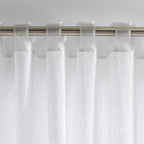 Cortina - De Lino Lavado Con Cinta Fruncidora - Blanco