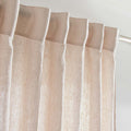 Curtain - In Washed Linen With Pencil Pleats - Sandy Beige