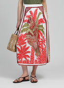 Riket Papagayo Red Long Skirt