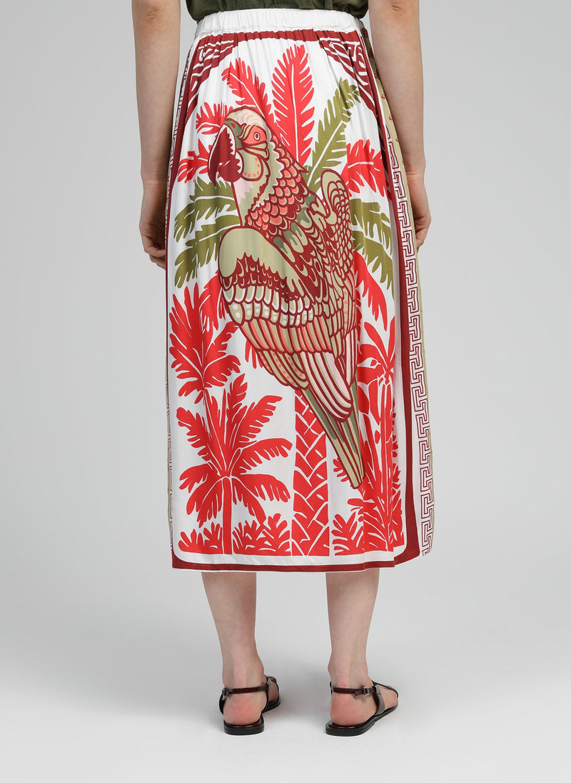 Riket Papagayo Red Long Skirt