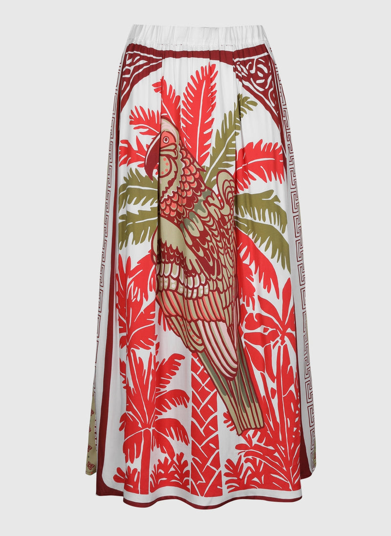 Riket Papagayo Red Long Skirt