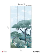 Mural Riviera La Spiaggia - Verde Smeraldo