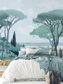 Mural Riviera La Spiaggia - Verde Smeraldo