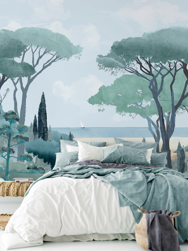 Mural Riviera La Spiaggia - Verde Smeraldo