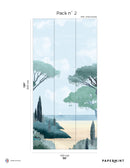 Mural Riviera La Spiaggia - Verde Smeraldo