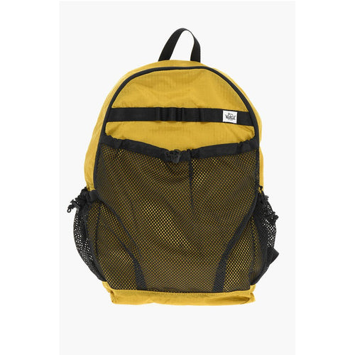 Rip Stop Check Nylon Backpack With Mesh Details