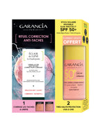 Coffret Garancia Rituel Correction Anti-Taches contenant la crème lactée Éclair de Lune La Foudroyante et un Stick Solaire Invisible Sun Protect SPF 50+ offert.