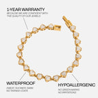 Heart Tennis Bracelet