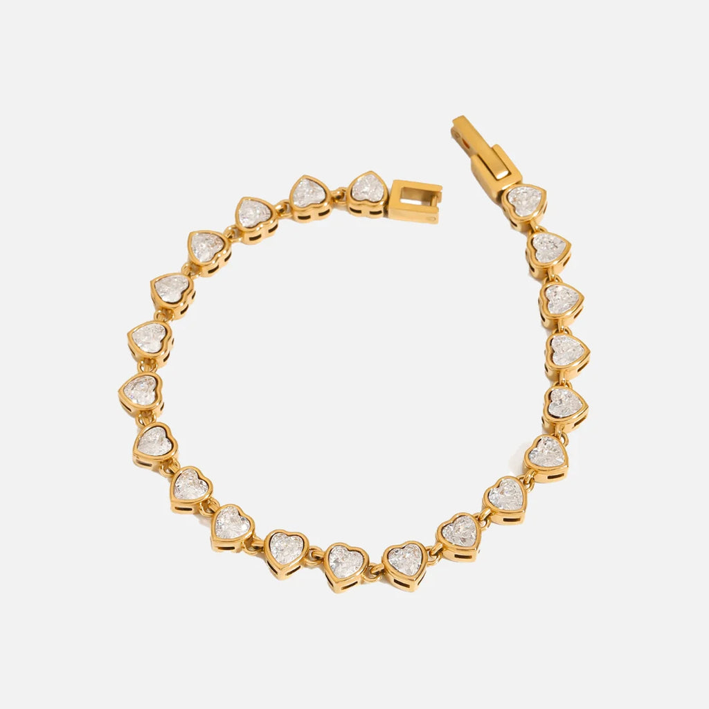 Heart Tennis Bracelet