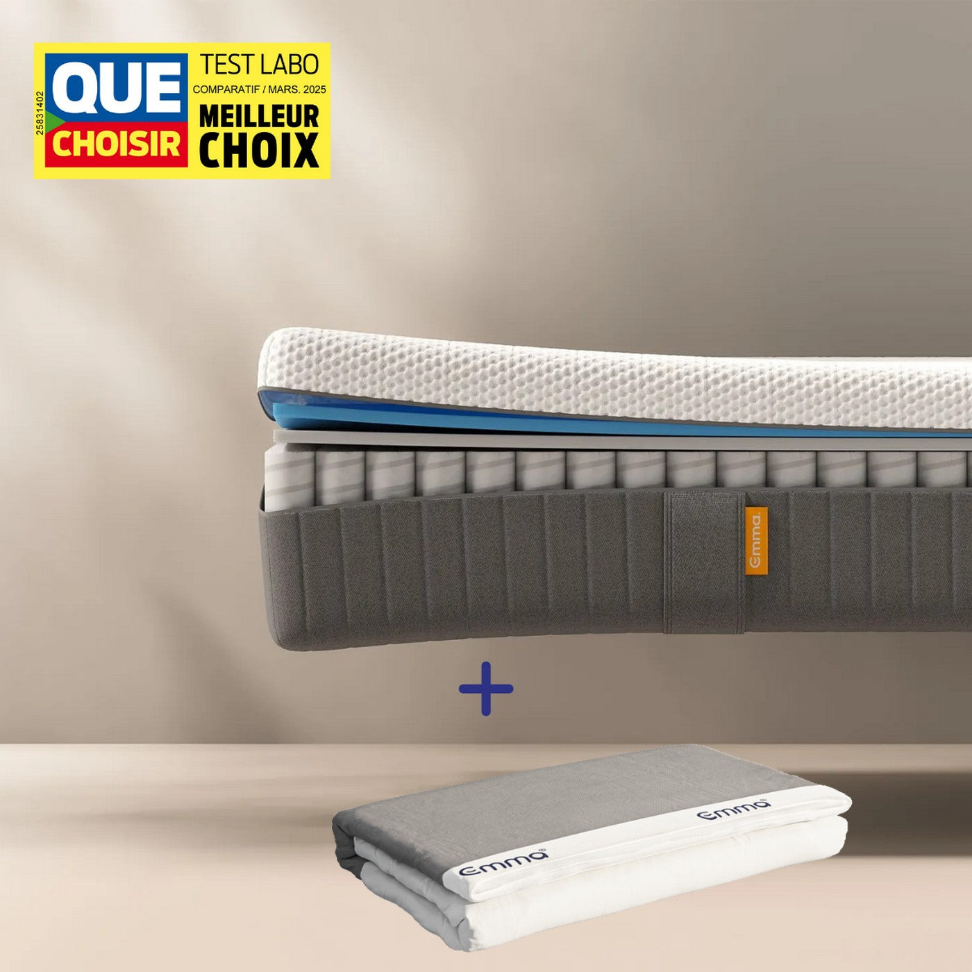 Matelas Emma Original + Protège-Matelas Imperméable Emma