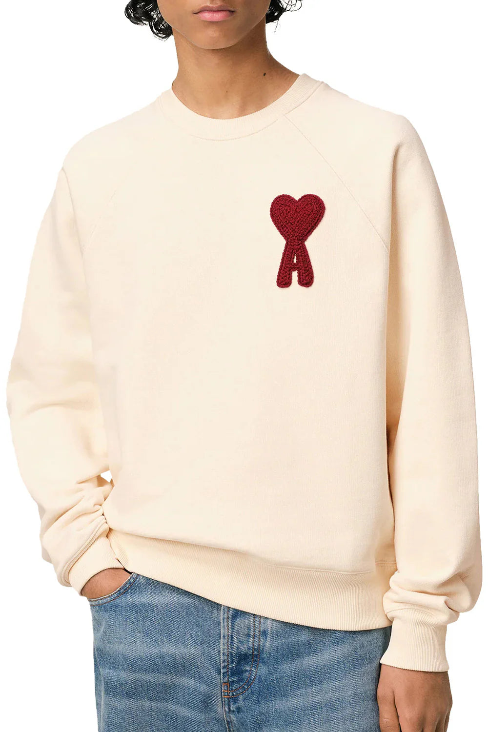 Ami Paris - Sweatshirt Ami De Coeur - Rouge Patch