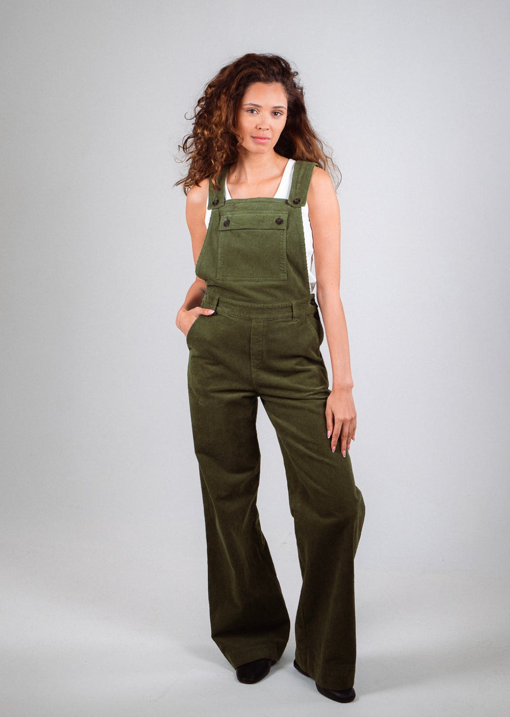 Angel Dungarees - Olive Green