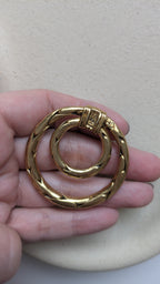 Anillo Bufanda Ysl Vintage - Anillos Dobles Dorados
