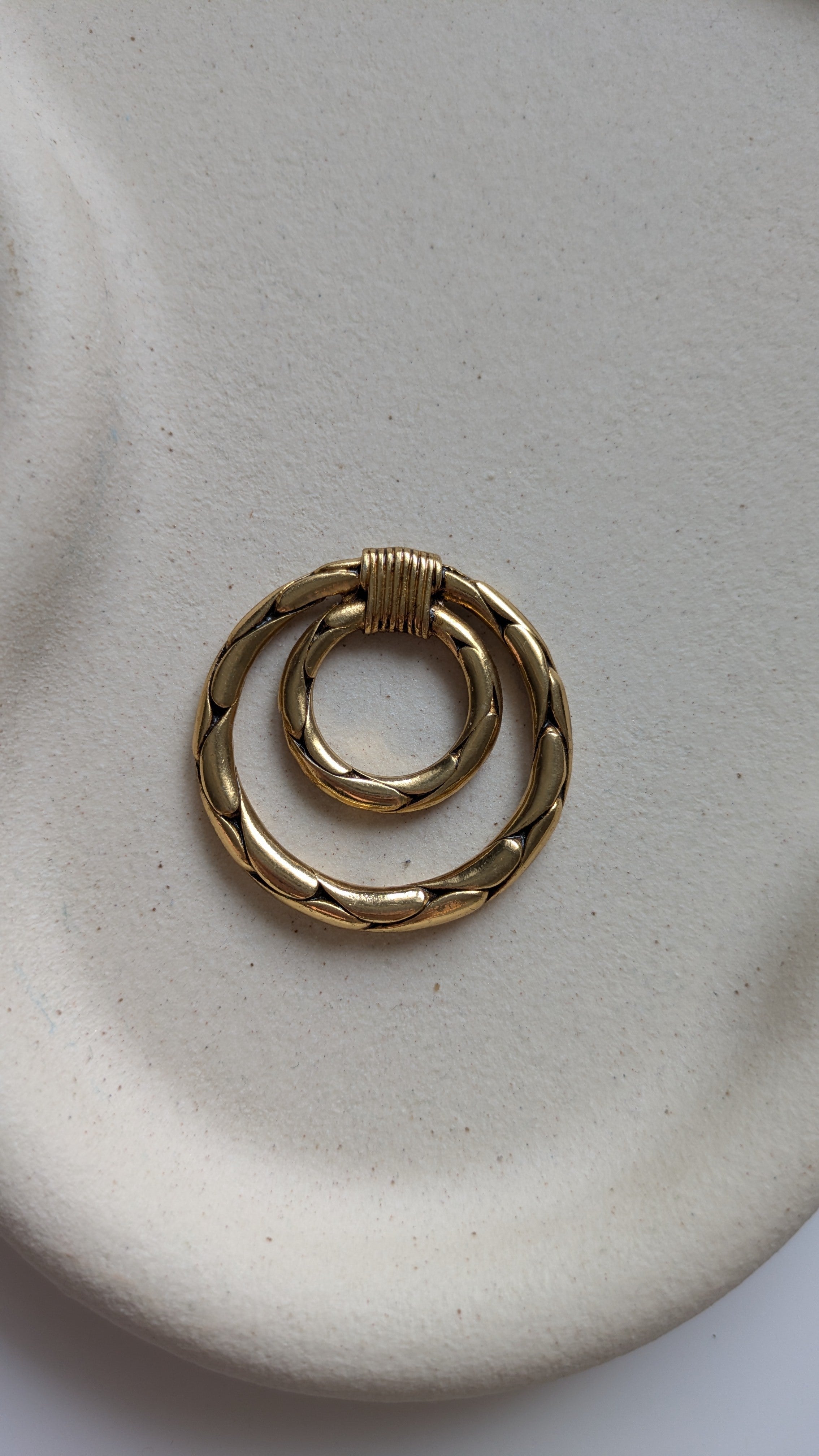 Anillo Bufanda Ysl Vintage - Anillos Dobles Dorados