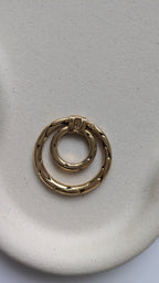 Anillo Bufanda Ysl Vintage - Anillos Dobles Dorados