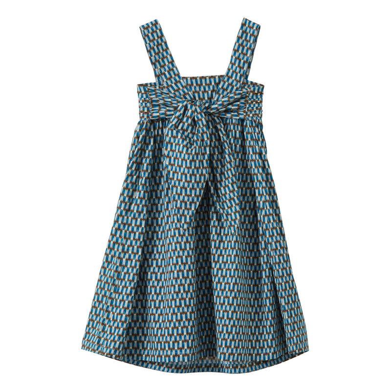 Vestido Abelia geo print azul Caramel - Selección Caramel disponible en amaetc.com, concept store eco amigable para niños